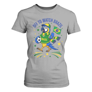 Off To Watch Brazil T Shirt For Women Funny Tropical Bird Soccer Fan
