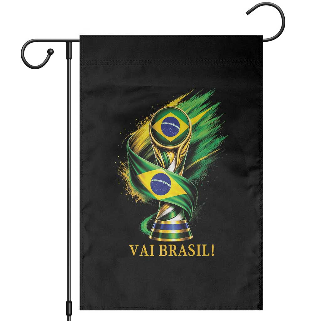 Brazil Soccer Fan 2026 Gift Garden Flag Vai Brasil TS12 Black Print Your Wear