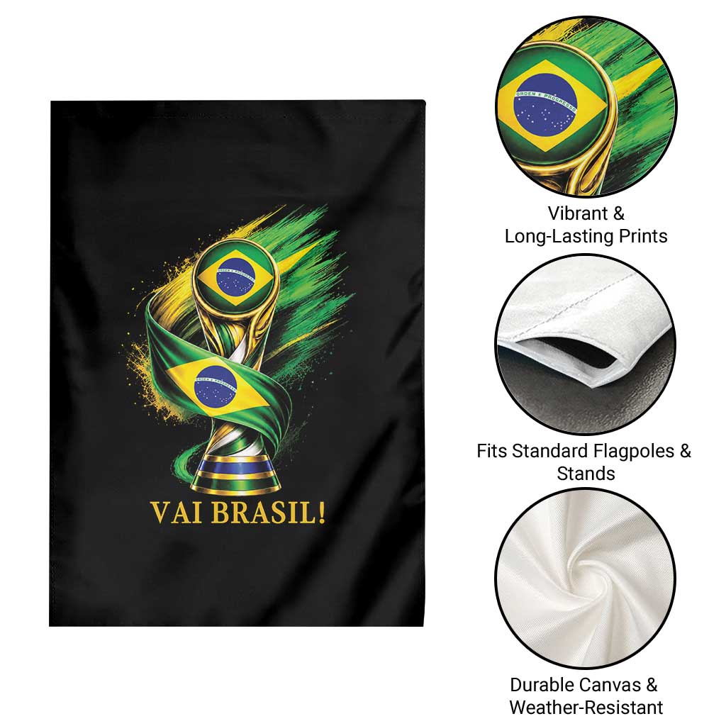 Brazil Soccer Fan 2026 Gift Garden Flag Vai Brasil