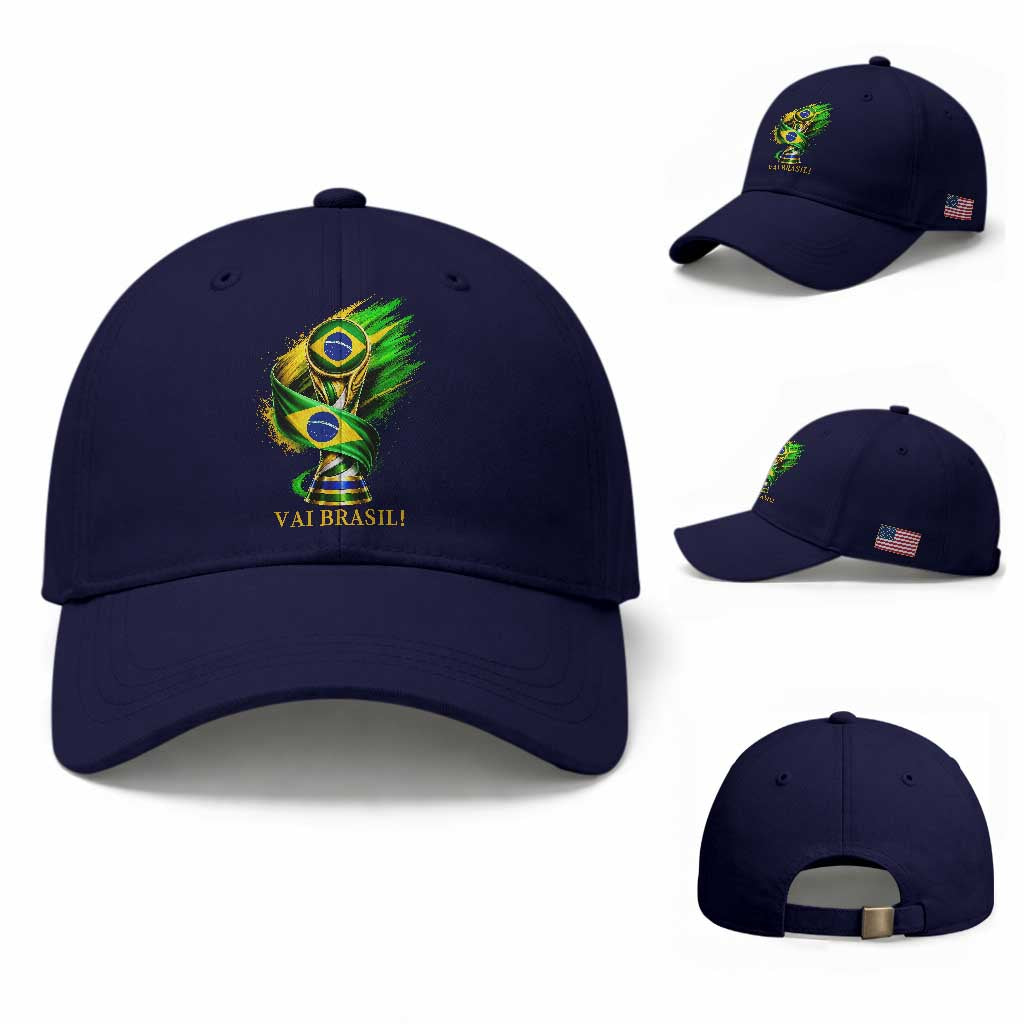 Brazil Soccer Fan 2026 Gift Baseball Cap Vai Brasil