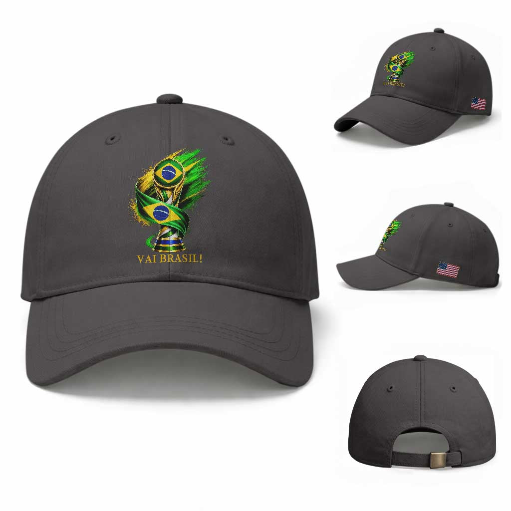 Brazil Soccer Fan 2026 Gift Baseball Cap Vai Brasil