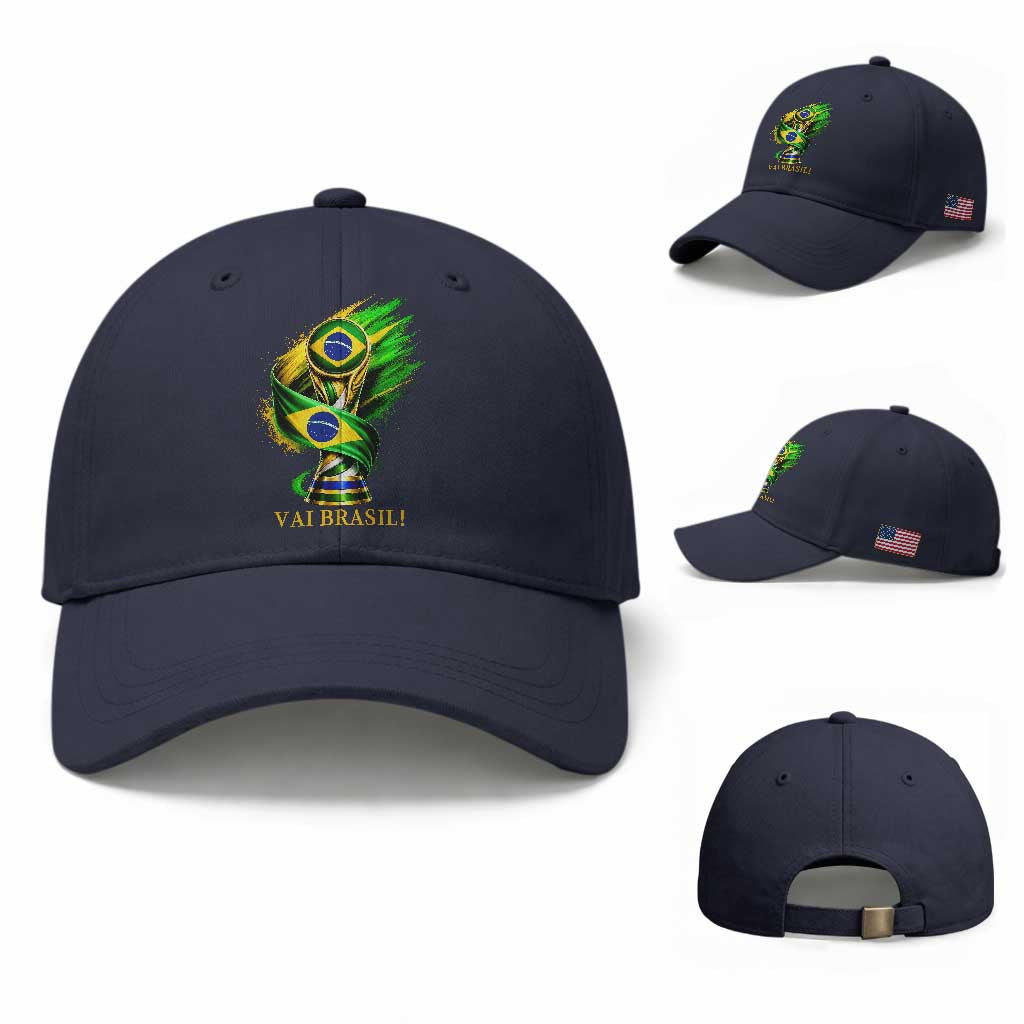 Brazil Soccer Fan 2026 Gift Baseball Cap Vai Brasil