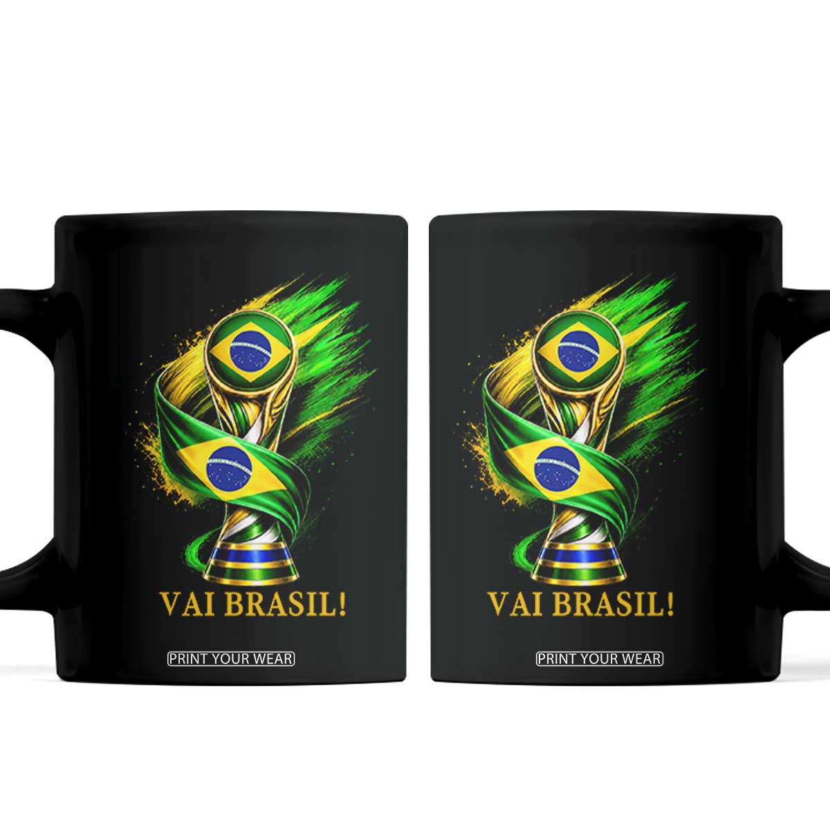 Brazil Soccer Fan 2026 Gift Coffee Mug Vai Brasil