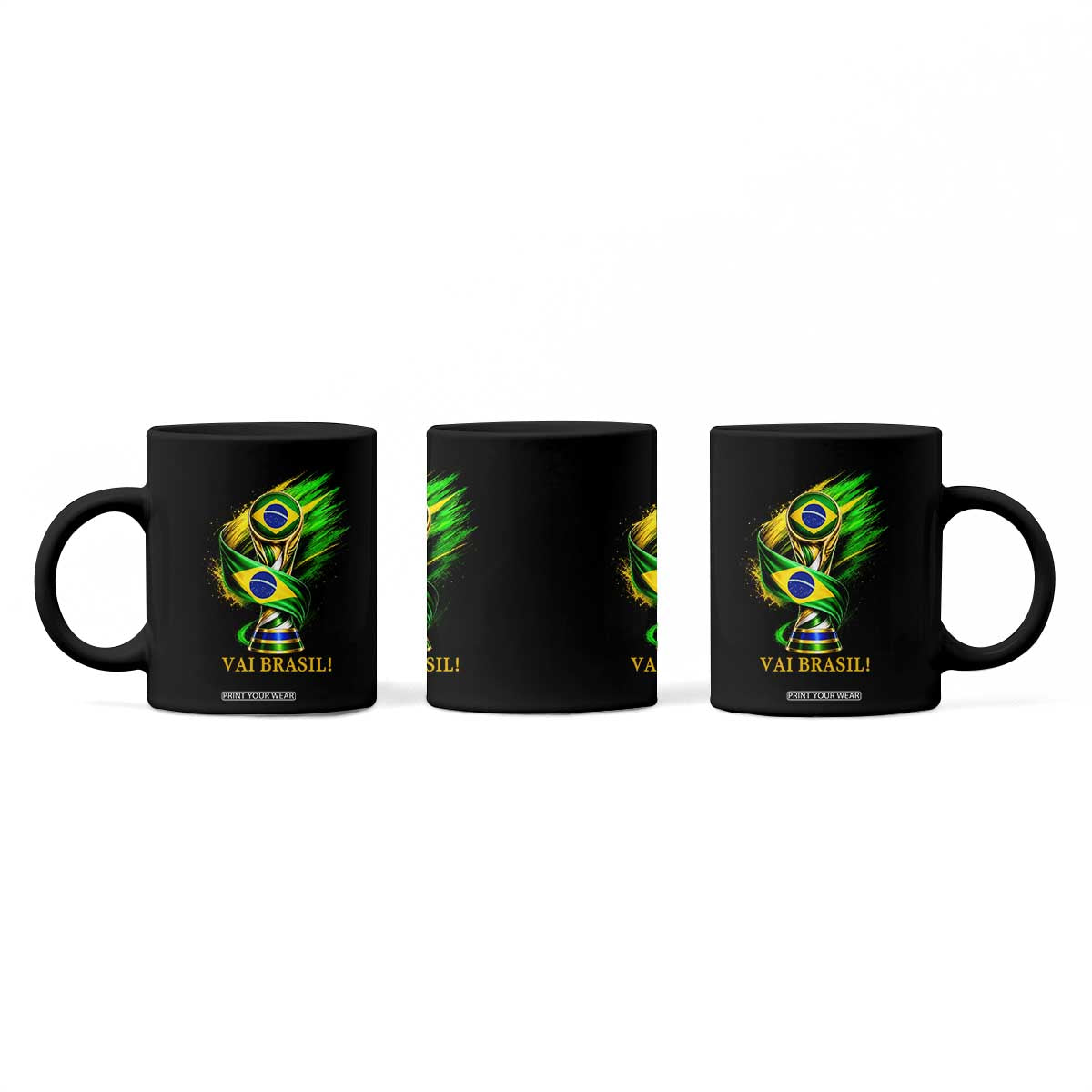 Brazil Soccer Fan 2026 Gift Coffee Mug Vai Brasil