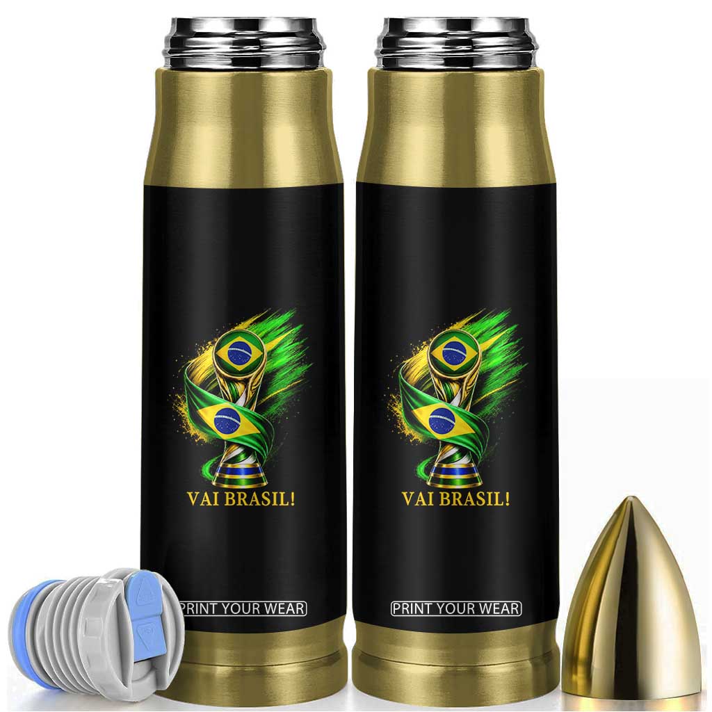 Brazil Soccer Fan 2026 Gift Bullet Tumbler Vai Brasil