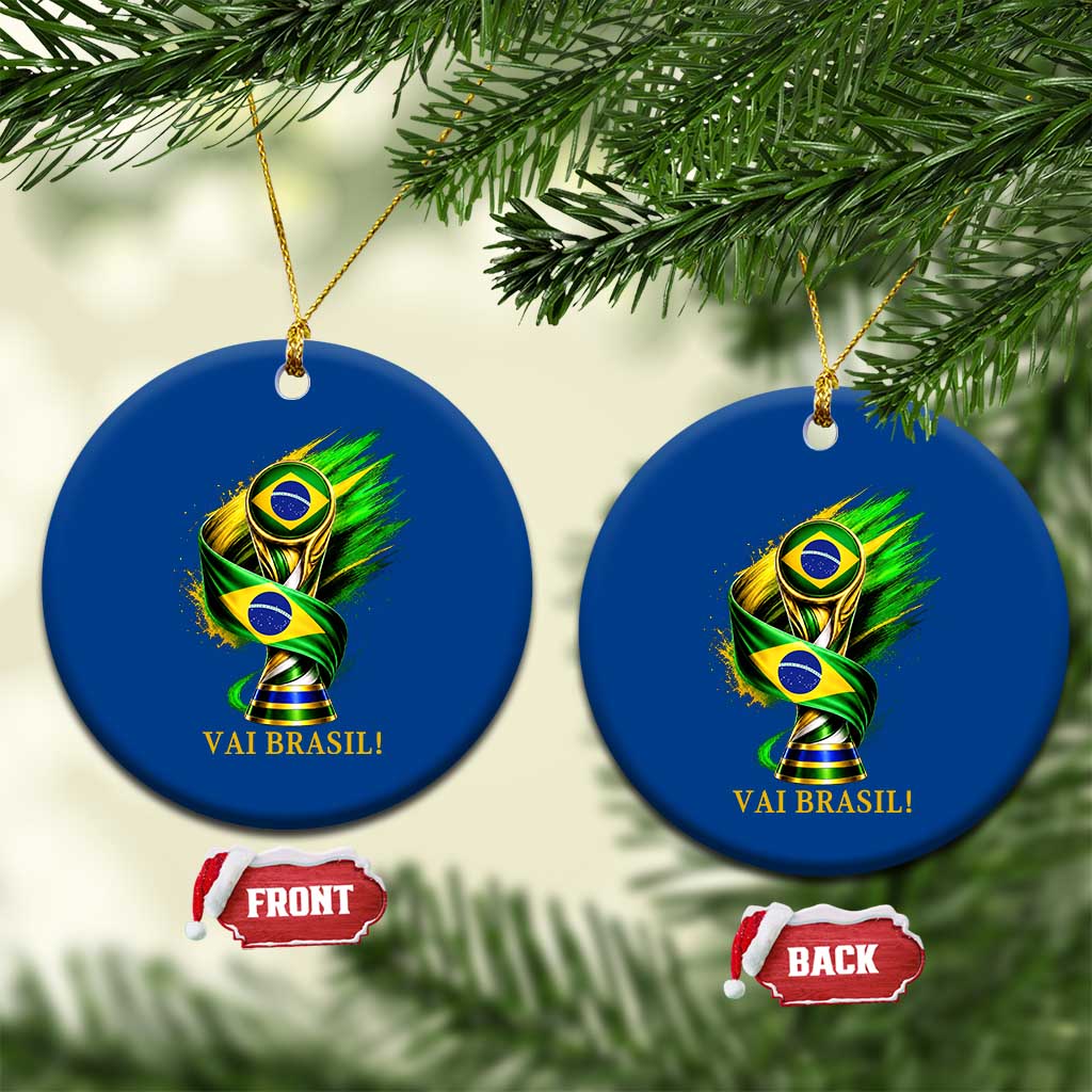 Brazil Soccer Fan 2026 Gift Ceramic Ornament Vai Brasil