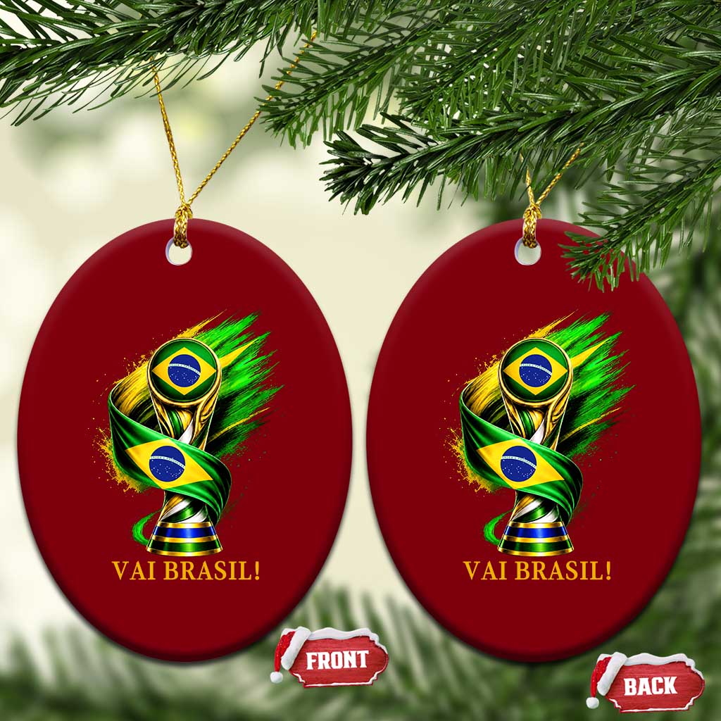 Brazil Soccer Fan 2026 Gift Ceramic Ornament Vai Brasil