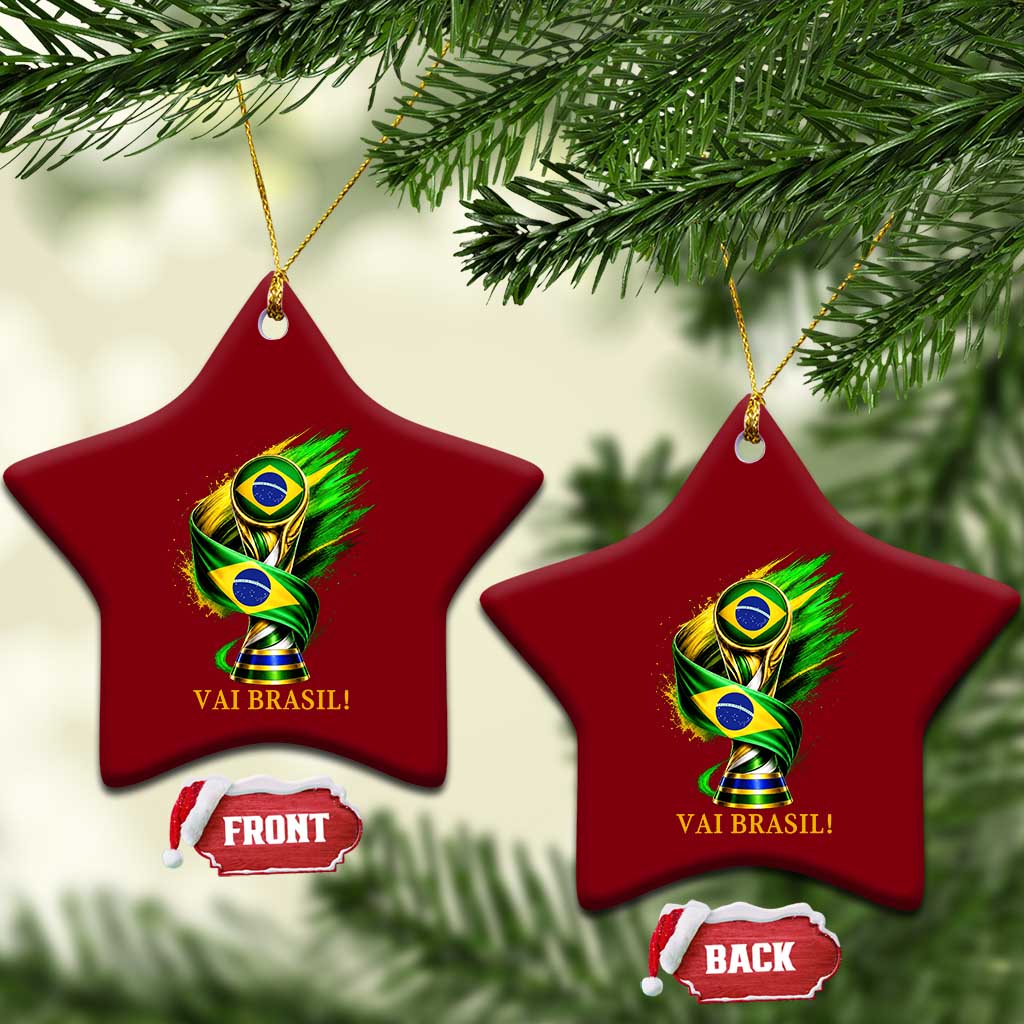 Brazil Soccer Fan 2026 Gift Ceramic Ornament Vai Brasil