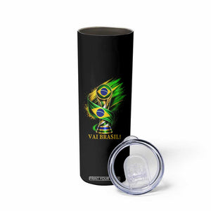Brazil Soccer Fan 2026 Gift Skinny Tumbler Vai Brasil