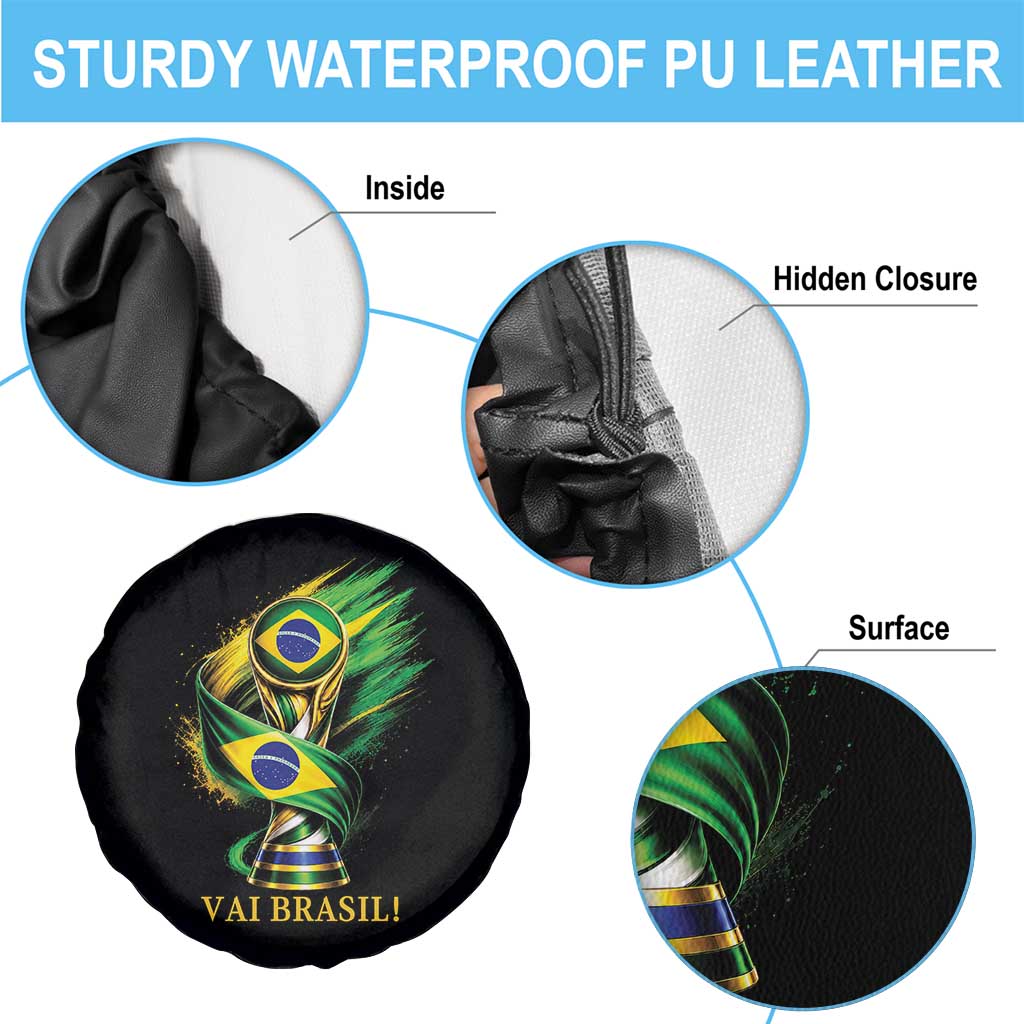Brazil Soccer Fan 2026 Gift Spare Tire Cover Vai Brasil