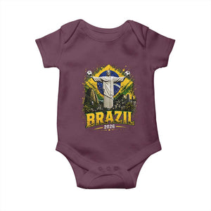 Brazilian Futbol 2026 Baby Onesie Christ The Redeemer Football Pride