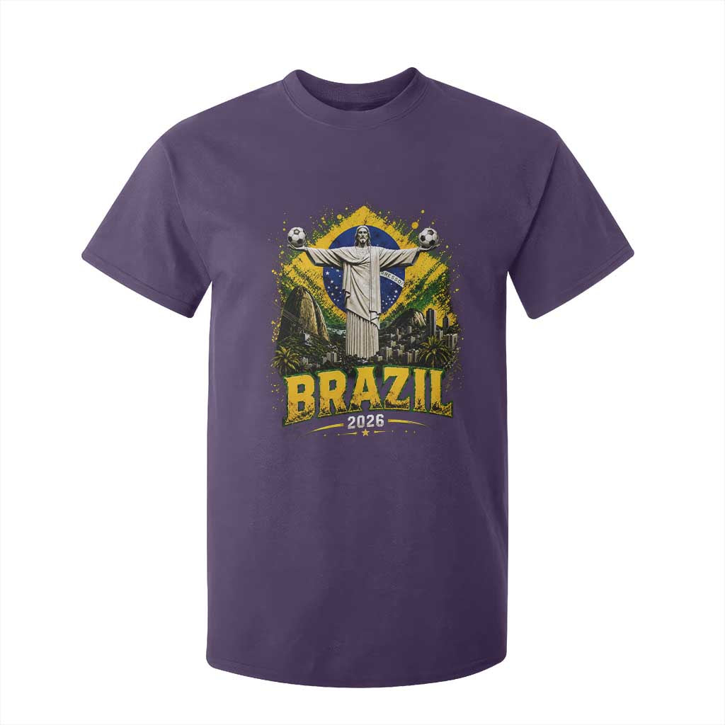 Brazilian Futbol 2026 T Shirt For Kid Christ The Redeemer Football Pride