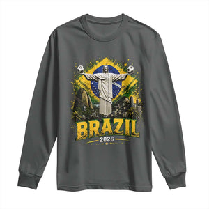 Brazilian Futbol 2026 Long Sleeve Shirt Christ The Redeemer Football Pride
