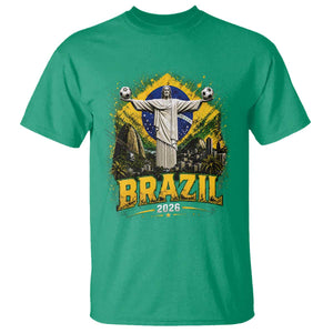 Brazilian Futbol 2026 T Shirt Christ The Redeemer Football Pride