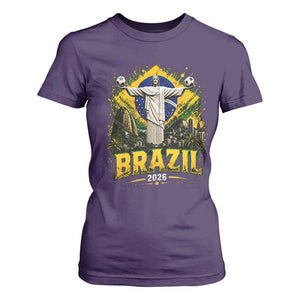 Brazilian Futbol 2026 T Shirt For Women Christ The Redeemer Football Pride