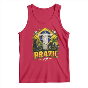 Brazilian Futbol 2026 Tank Top Christ The Redeemer Football Pride