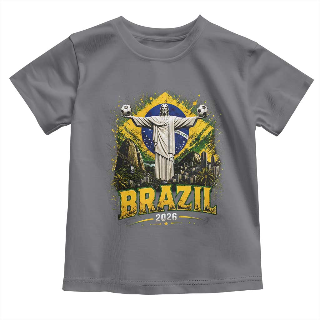 Brazilian Futbol 2026 Toddler T Shirt Christ The Redeemer Football Pride
