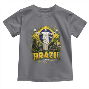 Brazilian Futbol 2026 Toddler T Shirt Christ The Redeemer Football Pride