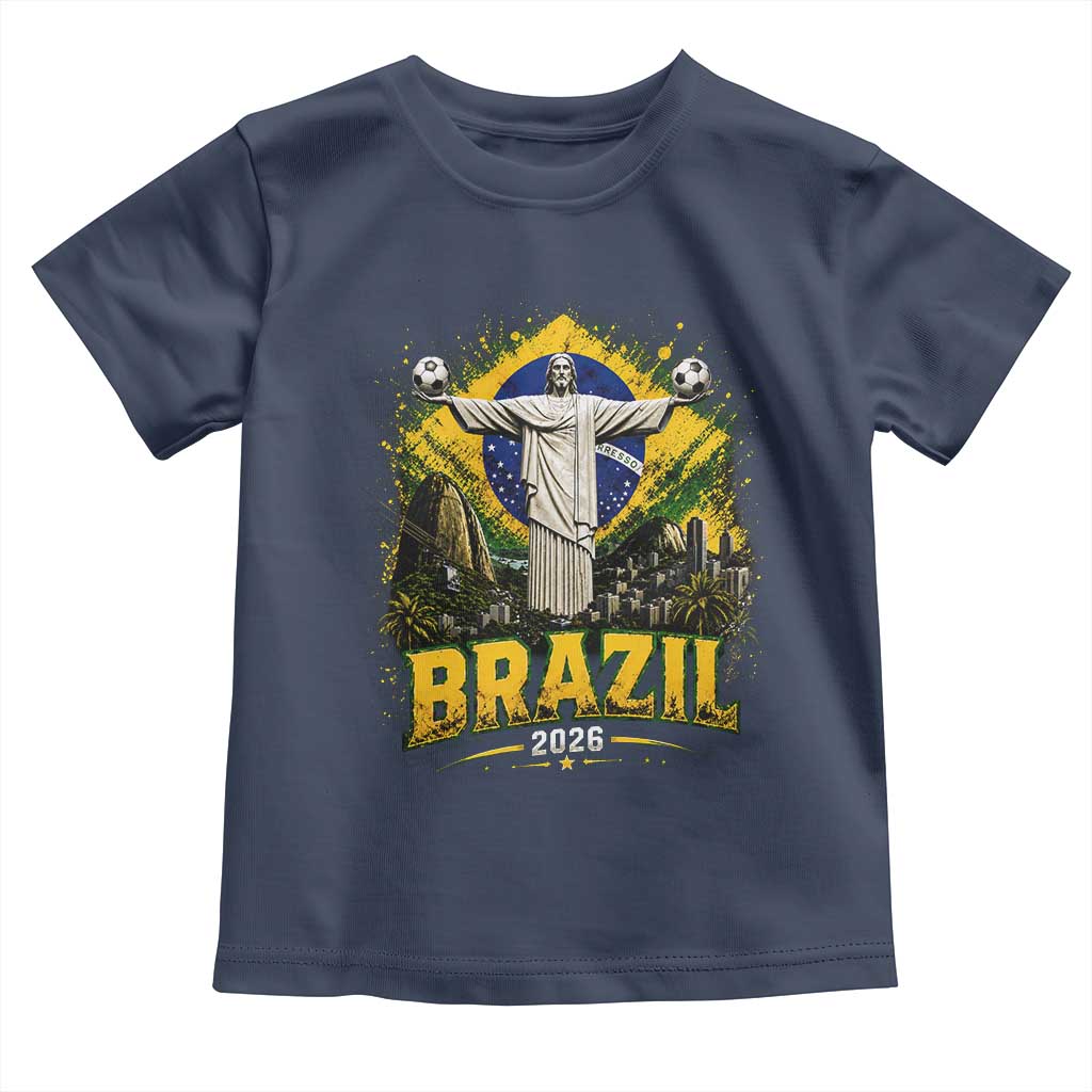 Brazilian Futbol 2026 Toddler T Shirt Christ The Redeemer Football Pride