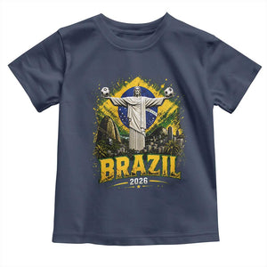 Brazilian Futbol 2026 Toddler T Shirt Christ The Redeemer Football Pride