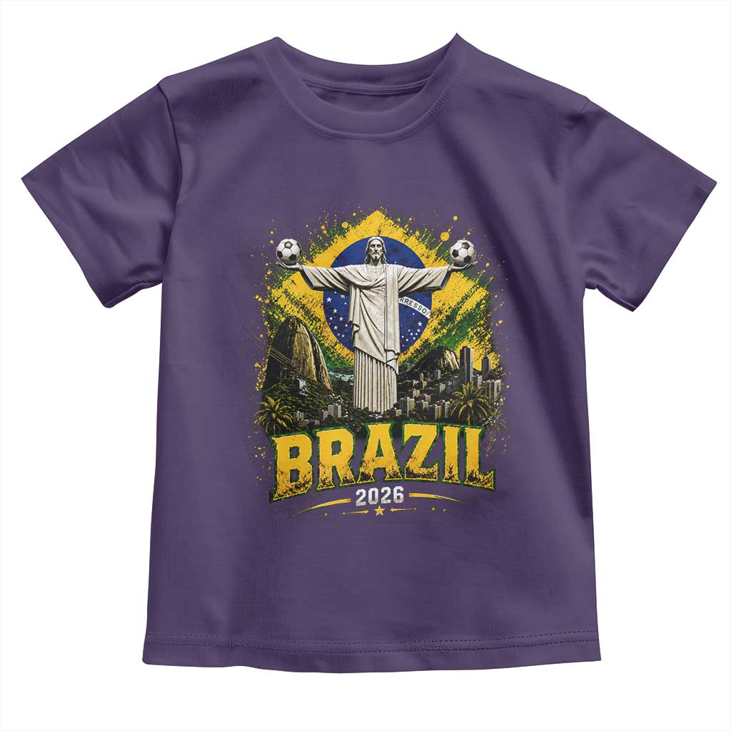 Brazilian Futbol 2026 Toddler T Shirt Christ The Redeemer Football Pride