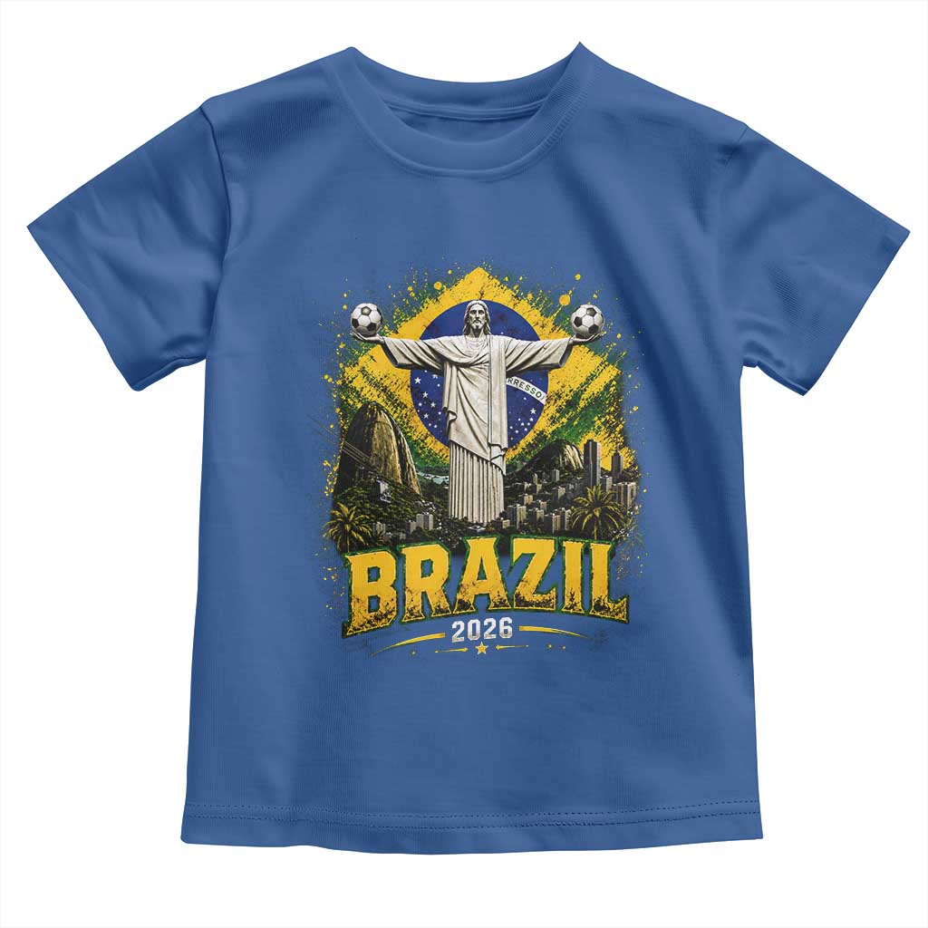 Brazilian Futbol 2026 Toddler T Shirt Christ The Redeemer Football Pride