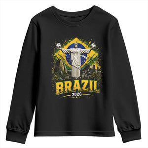 Brazilian Futbol 2026 Youth Sweatshirt Christ The Redeemer Football Pride
