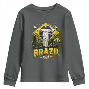 Brazilian Futbol 2026 Youth Sweatshirt Christ The Redeemer Football Pride