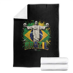 Latin Pride Christ The Redeemer Graphic Throw Blanket Brazilian Football 2026