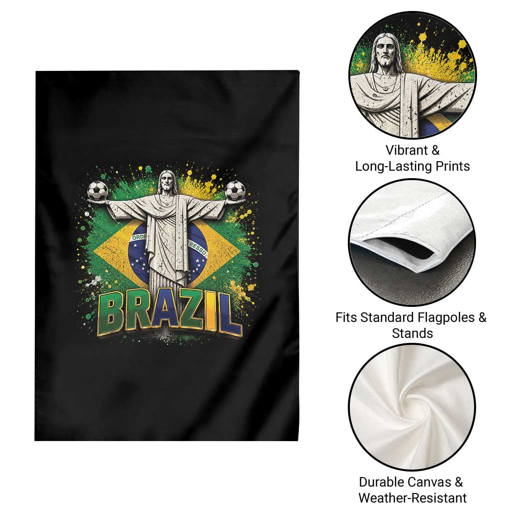 Latin Pride Christ The Redeemer Graphic Garden Flag Brazilian Football 2026