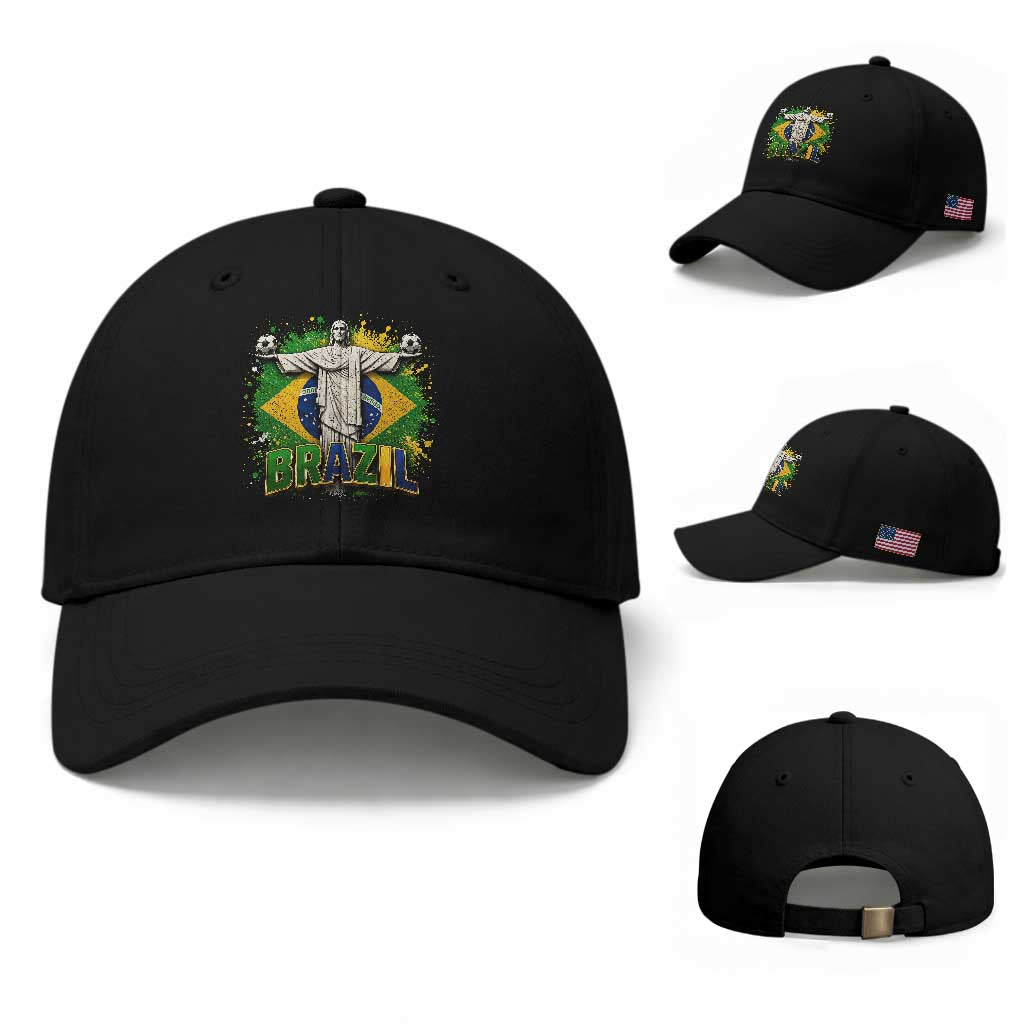 Latin Pride Christ The Redeemer Graphic Baseball Cap Brazilian Football 2026