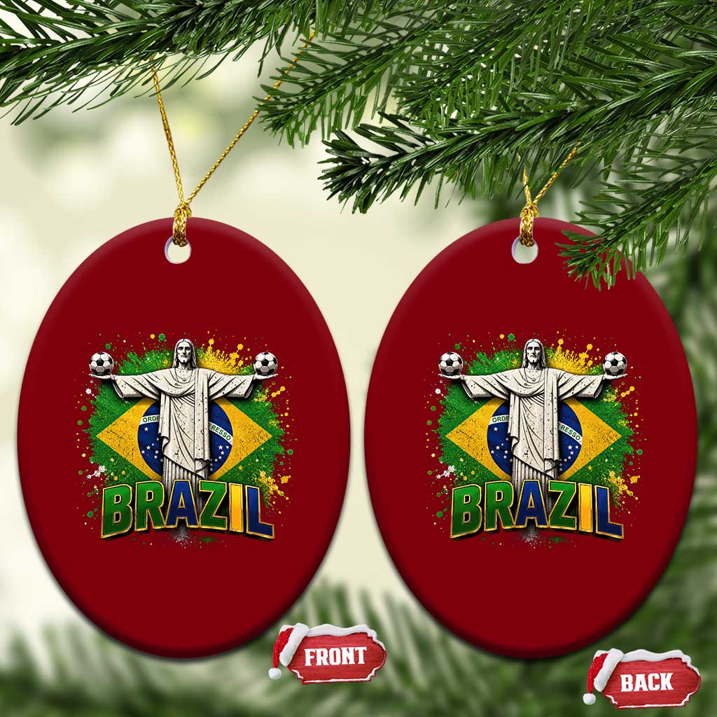 Latin Pride Christ The Redeemer Graphic Ceramic Ornament Brazilian Football 2026