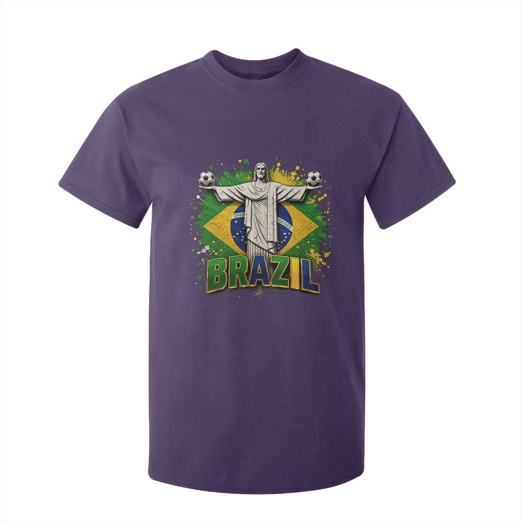 Latin Pride Christ The Redeemer Graphic T Shirt For Kid Brazilian Football 2026