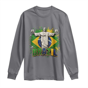 Latin Pride Christ The Redeemer Graphic Long Sleeve Shirt Brazilian Football 2026