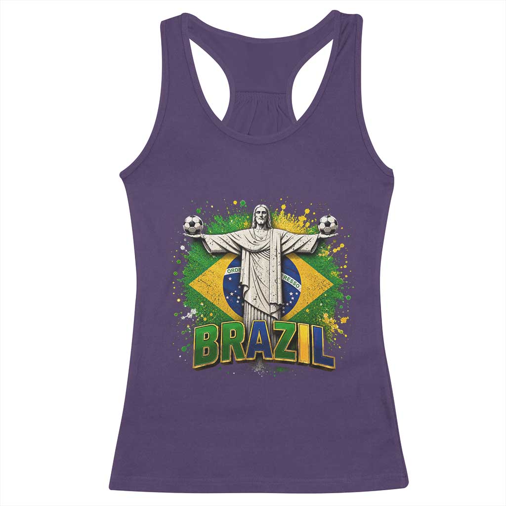 Latin Pride Christ The Redeemer Graphic Racerback Tank Top Brazilian Football 2026