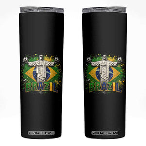 Latin Pride Christ The Redeemer Graphic Skinny Tumbler Brazilian Football 2026