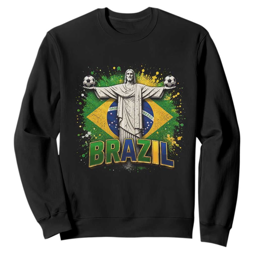 Latin Pride Christ The Redeemer Graphic Sweatshirt Brazilian Football 2026