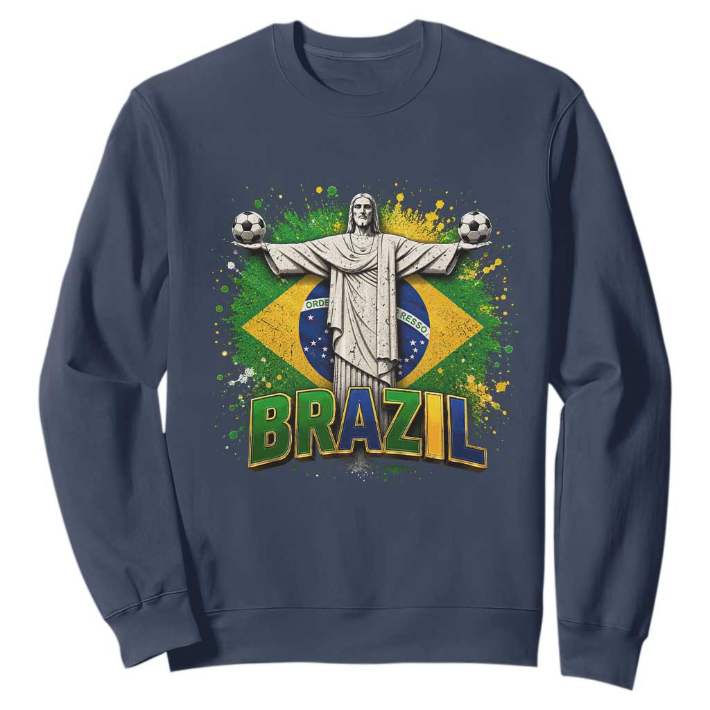 Latin Pride Christ The Redeemer Graphic Sweatshirt Brazilian Football 2026