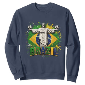 Latin Pride Christ The Redeemer Graphic Sweatshirt Brazilian Football 2026
