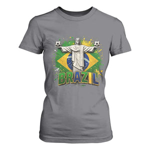 Latin Pride Christ The Redeemer Graphic T Shirt For Women Brazilian Football 2026