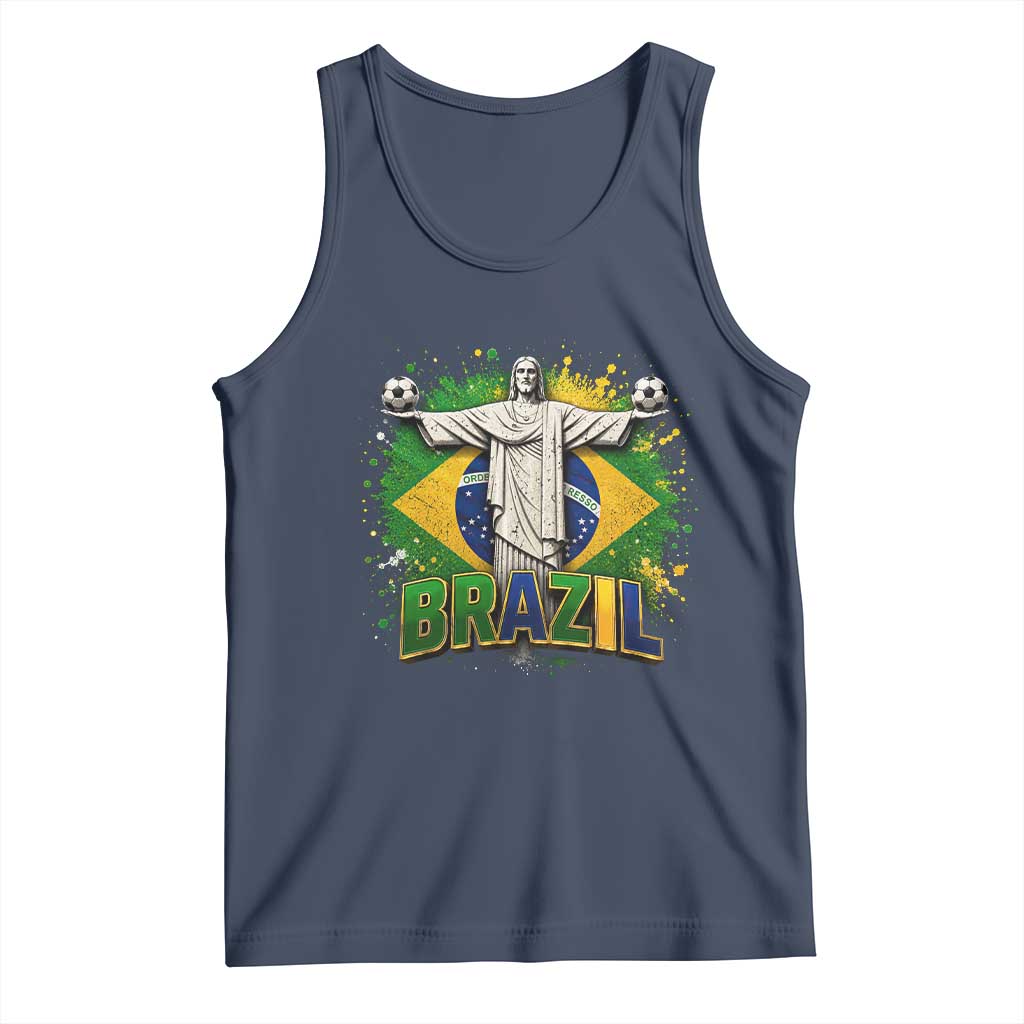 Latin Pride Christ The Redeemer Graphic Tank Top Brazilian Football 2026