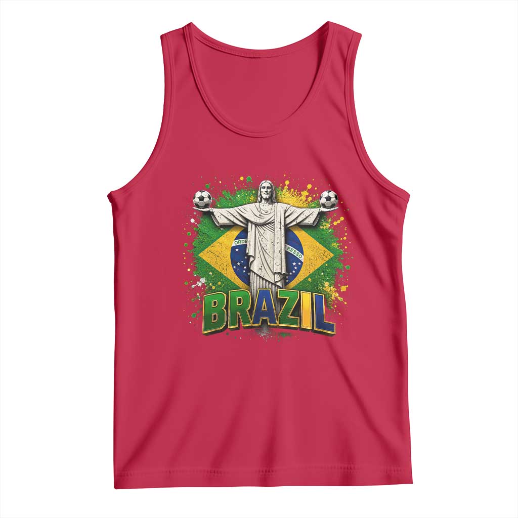 Latin Pride Christ The Redeemer Graphic Tank Top Brazilian Football 2026