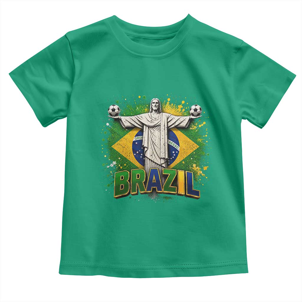 Latin Pride Christ The Redeemer Graphic Toddler T Shirt Brazilian Football 2026