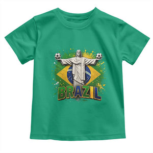 Latin Pride Christ The Redeemer Graphic Toddler T Shirt Brazilian Football 2026