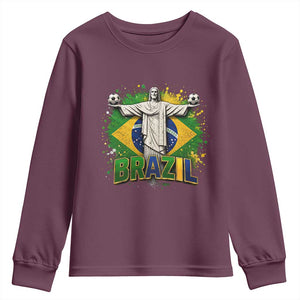 Latin Pride Christ The Redeemer Graphic Youth Sweatshirt Brazilian Football 2026