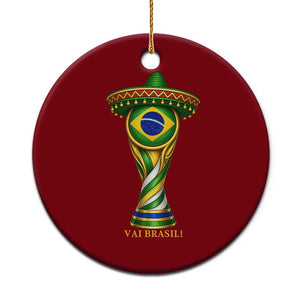 Brazil Football Supporter Gift Ceramic Ornament Vai Brasil