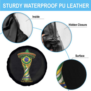 Brazil Football Supporter Gift Spare Tire Cover Vai Brasil