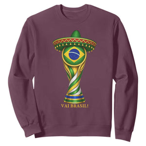 Brazil Football Supporter Gift Sweatshirt Vai Brasil