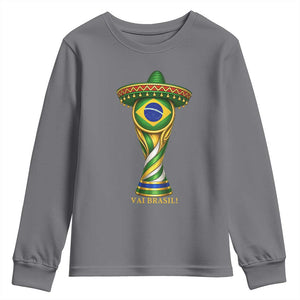 Brazil Football Supporter Gift Youth Sweatshirt Vai Brasil