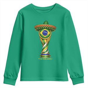 Brazil Football Supporter Gift Youth Sweatshirt Vai Brasil